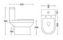Load image into Gallery viewer, Bijou Rimless Close Coupled Toilet
