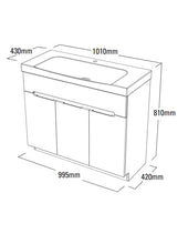 Load image into Gallery viewer, Diverge 1000mm Freestanding Unit &amp; Basin
