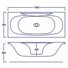 Load image into Gallery viewer, Equity Double Ended Bath - 1700, 1800mm
