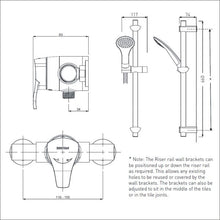 Load image into Gallery viewer, Capri Thermostatic Exposed Single Control &amp; Shower Kit
