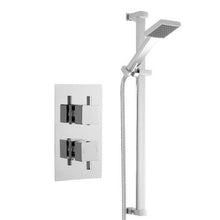 Load image into Gallery viewer, Twin Shower Valve with Square Riser Rail
