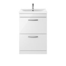 Load image into Gallery viewer, Athena 2 Drawer 800mm Floor Standing Vanity Unit &amp; Basin
