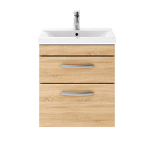Load image into Gallery viewer, Athena 2 Drawer 600mm Wall Hung Vanity Unit &amp; Basin
