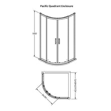 Load image into Gallery viewer, Pacific Double Door Quadrant Enclosure

