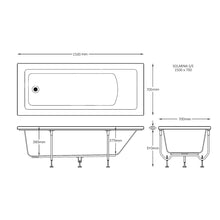 Load image into Gallery viewer, Solarna Single Ended Bath - 1500, 1600, 1700, 1800mm