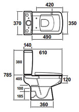 Load image into Gallery viewer, Bliss Semi Flush to Wall Compact Toilet