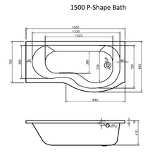 Load image into Gallery viewer, Armis Shower Bath - 1500, 1700mm