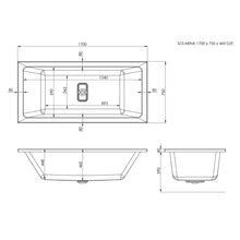 Load image into Gallery viewer, Solarna Linear Double Ended Bath - 1700, 1800, 1900mm