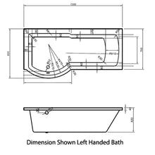 Load image into Gallery viewer, Adapt P Shaped Bath - 1500, 1700mm
