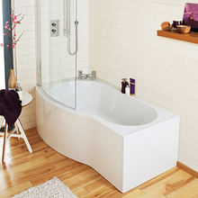 Load image into Gallery viewer, B Shaped Shower Bath - 1500, 1700mm