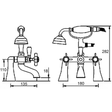 Load image into Gallery viewer, Beaumont 1/2 Inch Bath Shower Mixer Tap