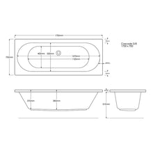 Load image into Gallery viewer, Cascade Double Ended Bath - 1700, 1800mm
