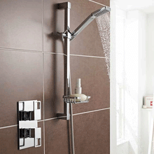 Load image into Gallery viewer, Kourt Concealed Thermostatic Shower with Adjustable Slide Rail Kit