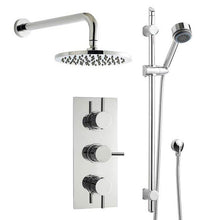Load image into Gallery viewer, Round Triple Concealed Mixer Shower with Shower Kit + Fixed Head