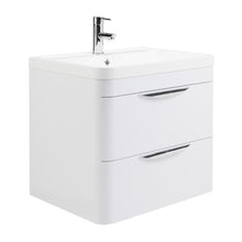 Load image into Gallery viewer, Parade 600mm Gloss White Wall Hung Vanity Unit &amp; Basin