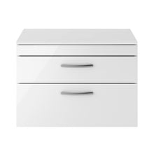 Load image into Gallery viewer, Athena 2 Drawer 800mm Wall Hung Vanity Unit &amp; Basin