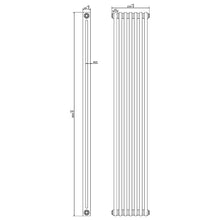 Load image into Gallery viewer, Vertical Double Column High Gloss White Colosseum Radiator
