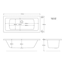Load image into Gallery viewer, Solarna Double Ended Bath - 1700mm
